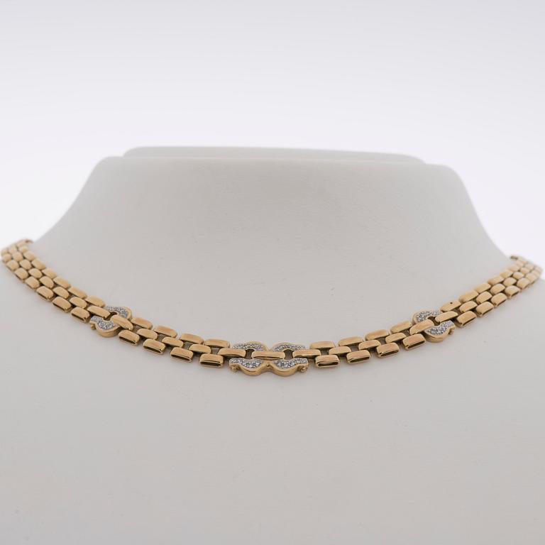 COLLIER, Bucherer, 18K guld, briljantslipade diamanter.