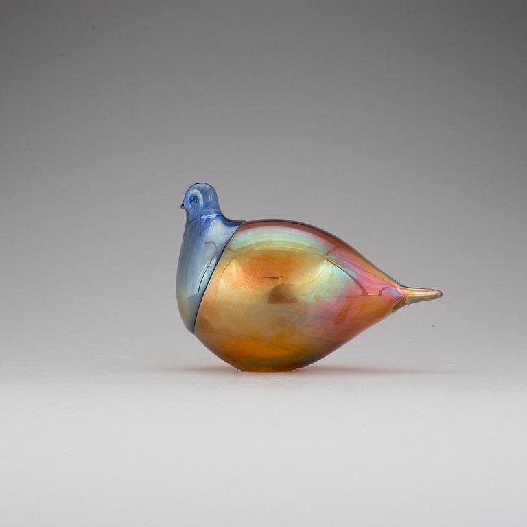FÅGELSKULPTUR, glas, Keijo Kortesalo, signerad, Finland.