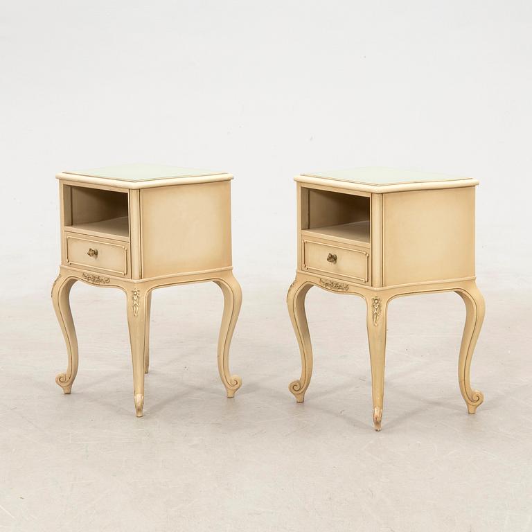 Bedside tables, a pair, Rococo style, 1940s/50s.