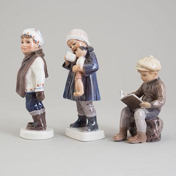 Three porcelain figurines by Jens Peter Dahl Jensen, Denmark, second half of the 20th century.