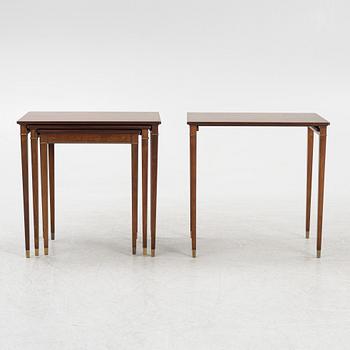 Nesting tables, 4 pieces (3+1), first half of the 20th Century.