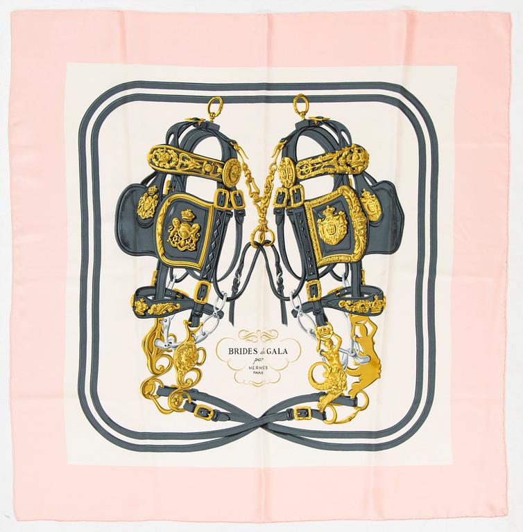 Hermès, a 'Brides de Gala' silk scarf.