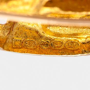 Björn Weckström, Brosch "Argos fören", 14K guld och odlade pärlor. Lapponia 1969.