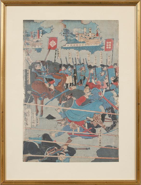 TRÄSNITT, 3 st, Japan, 1800-/1900-tal.