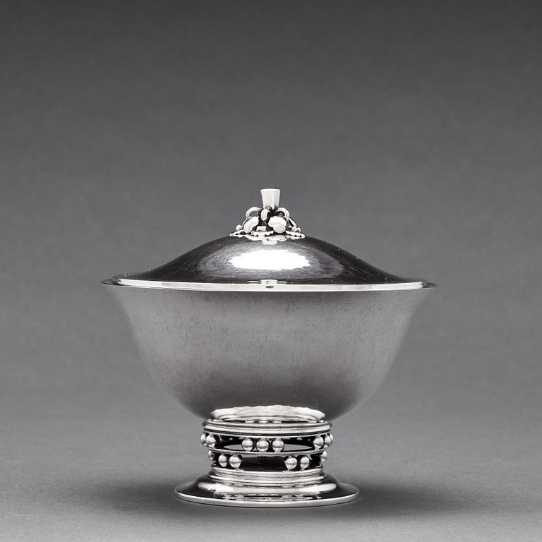 Georg Jensen, an 830/1000 silver lidded bowl, Copenhagen 1918, design nr 273,