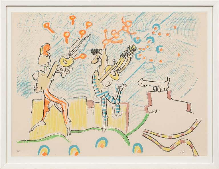 ROBERTO MATTA, färglitografi, signerad EA.