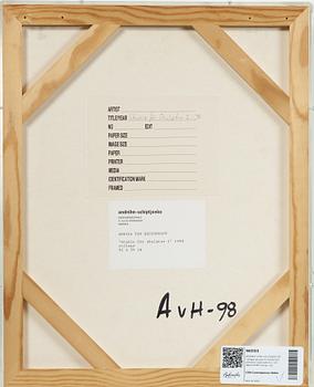 ANNIKA VON HAUSSWOLFF, collage on panel mounted in plexi box signed and dated 98 on verso.