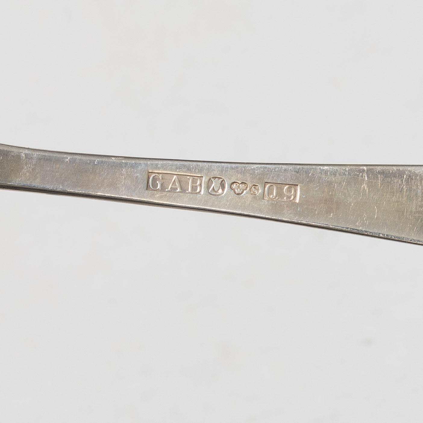 Jacob Ängman, Cutlery set, 55 pieces, silver, "Rosenholm", GAB.