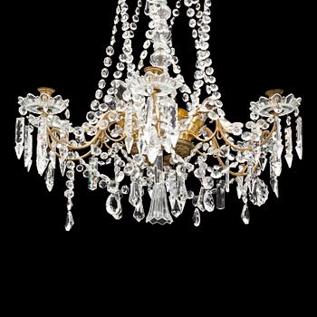 A late 19th century Oscarian chandelier.