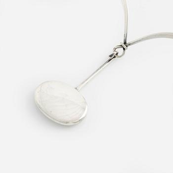 Vivianna Torun Bülow-Hübe/Georg Jensen neck ring with pendant, sterling silver.