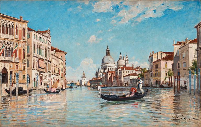 Carl Skånberg, Canal Grande med utsikt över Santa Maria della Salute.