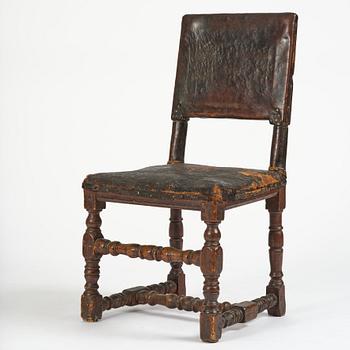 Stol, Sverige, sent 1600-tal, Karolinsk Barock.
