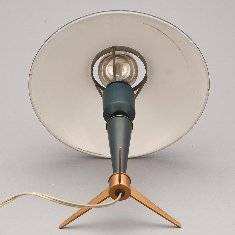 BORDSLAMPA, metall, 1950-tal.