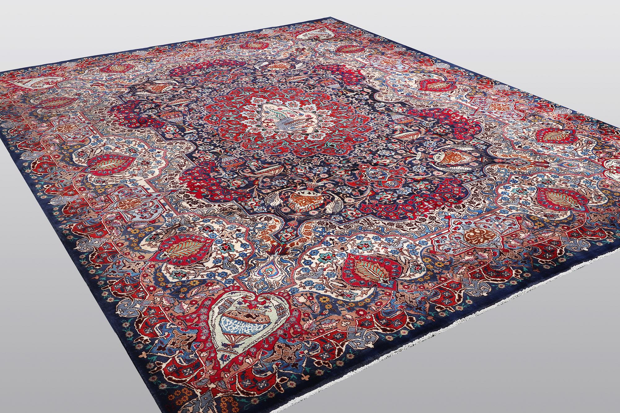 A carpet, Kashmar, ca 382 x 295 cm.