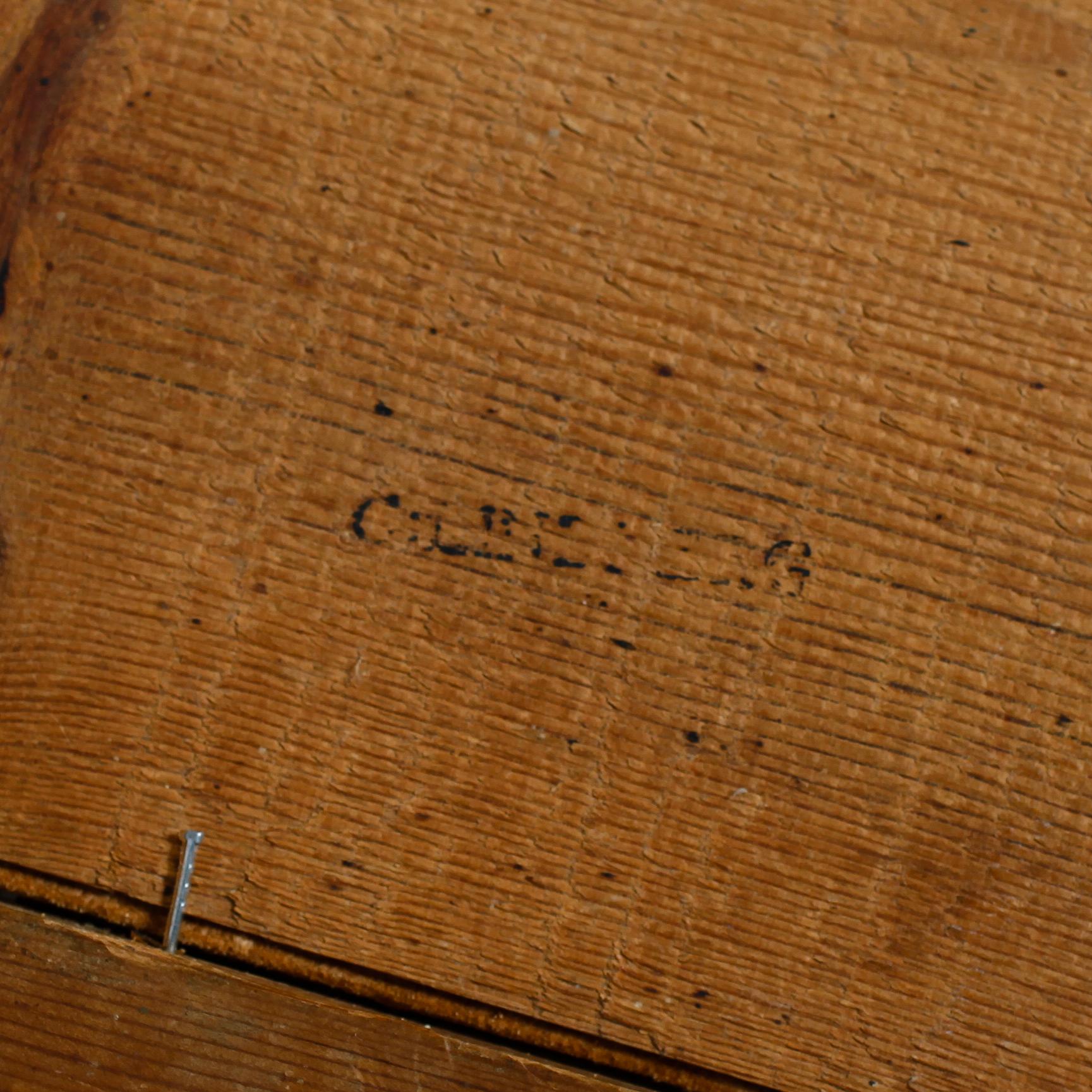 SPEGEL, gustaviansk, bakstycke med signaturstämpel C Lekberg. omkring år 1800.