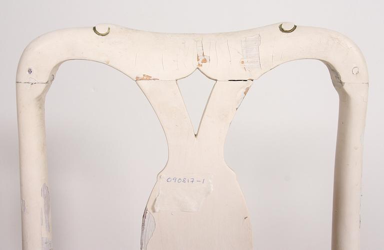 STOLAR, ett par, senbarock, 1700-tal.