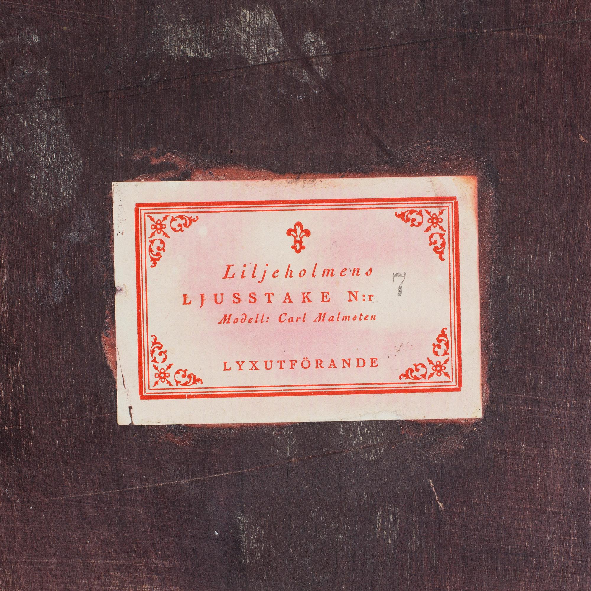 LJUSSTAKAR, 1 par, betsat trä, "Liljeholmens Nr 7", Carl Malmsten.
