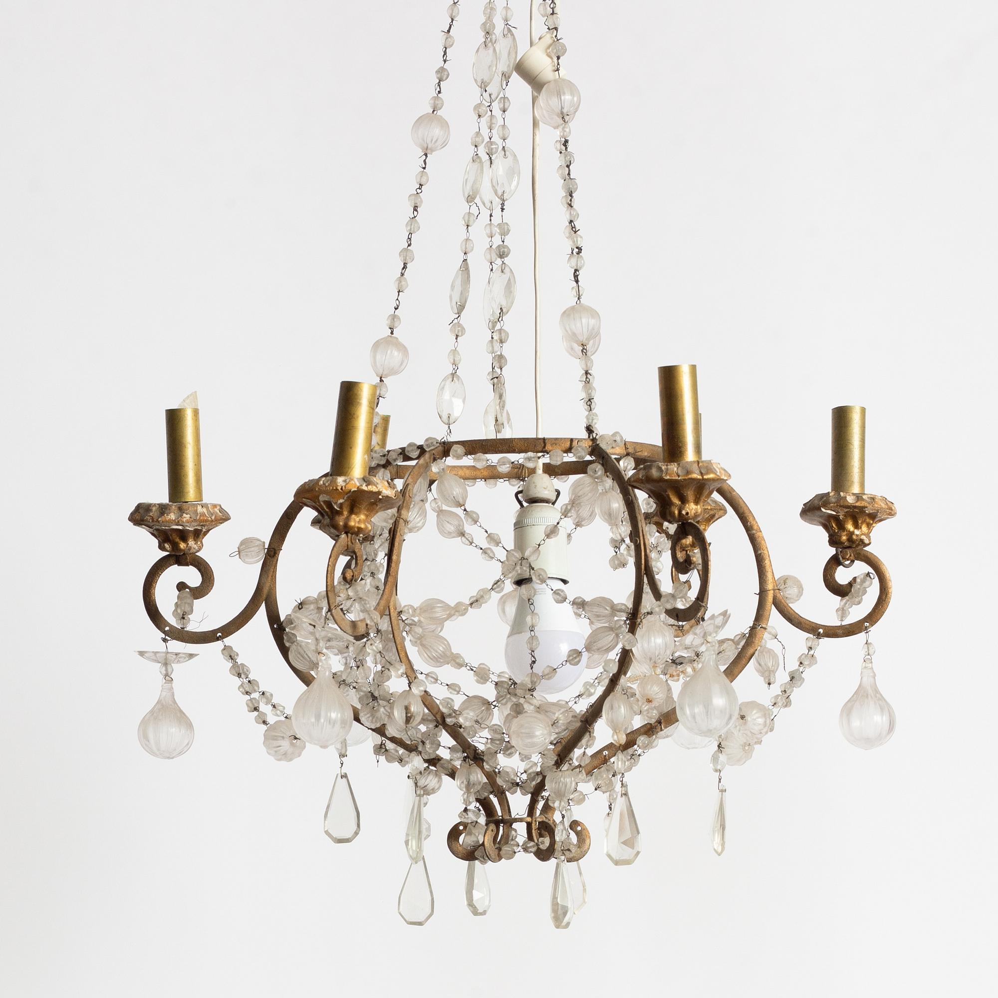 A chandelier, second half of the 20th century.