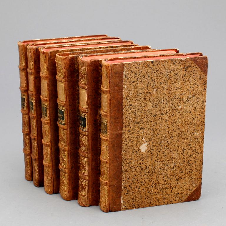 BOKVERK, 6 vol, "Kongl. Svenska Theatren", Stockholm 1778-85.