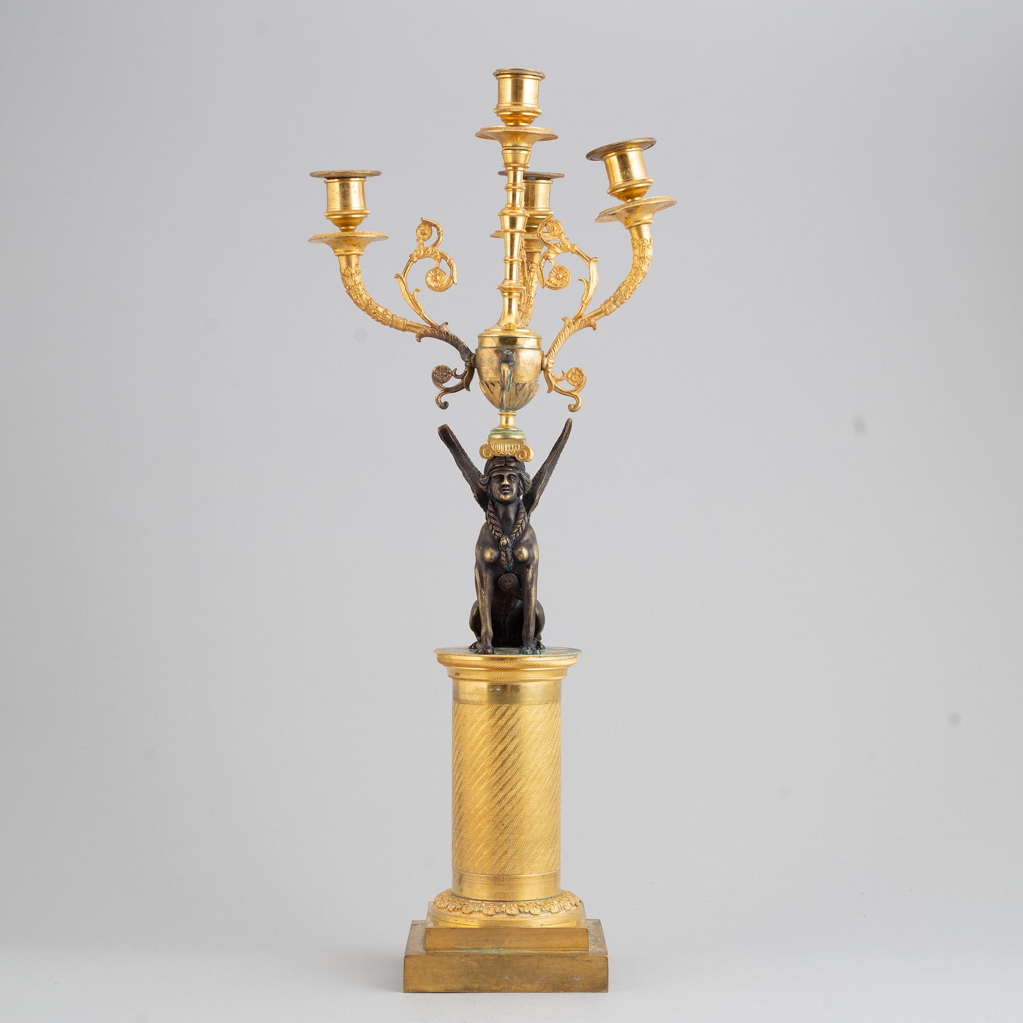 A presumably russian empire candelabra, 19th century.