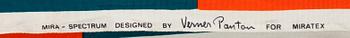 GARDINLÄNGD samt TYG, bomullskretong, Verner Panton för Mira-X. 1970-tal.