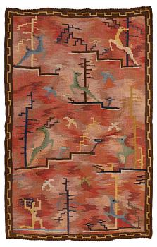 209. CARL EDVIN SVENSSON, MATTO, flat weave, ca 303,5 x 195,5 cm, signed CES (Carl Edvin Svensson),