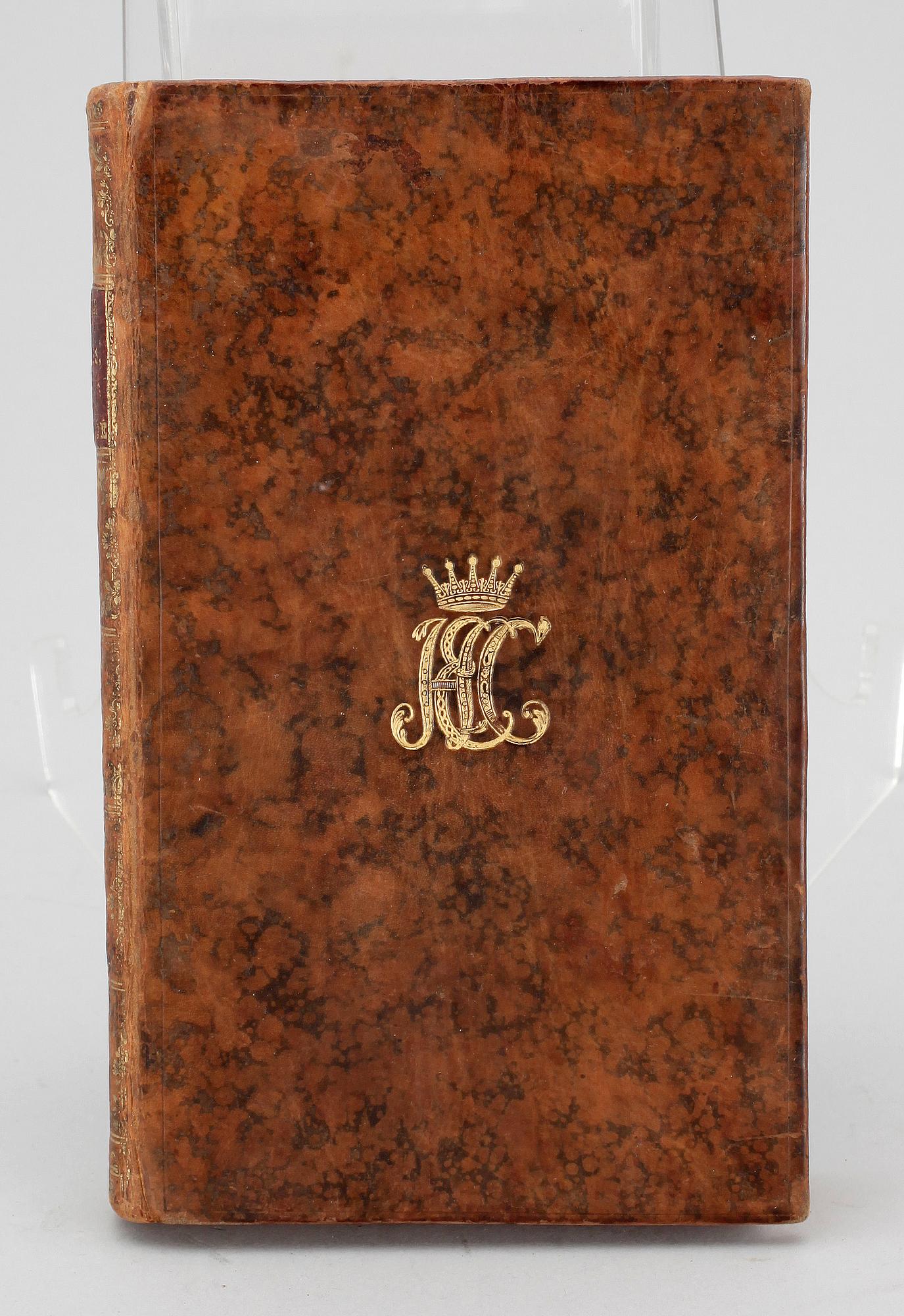 KUNGLIG BOK, "Anecdotes du sejour du ROI DE SUEDE a Bender...", FE von Fabricius, Hamburg 1760.