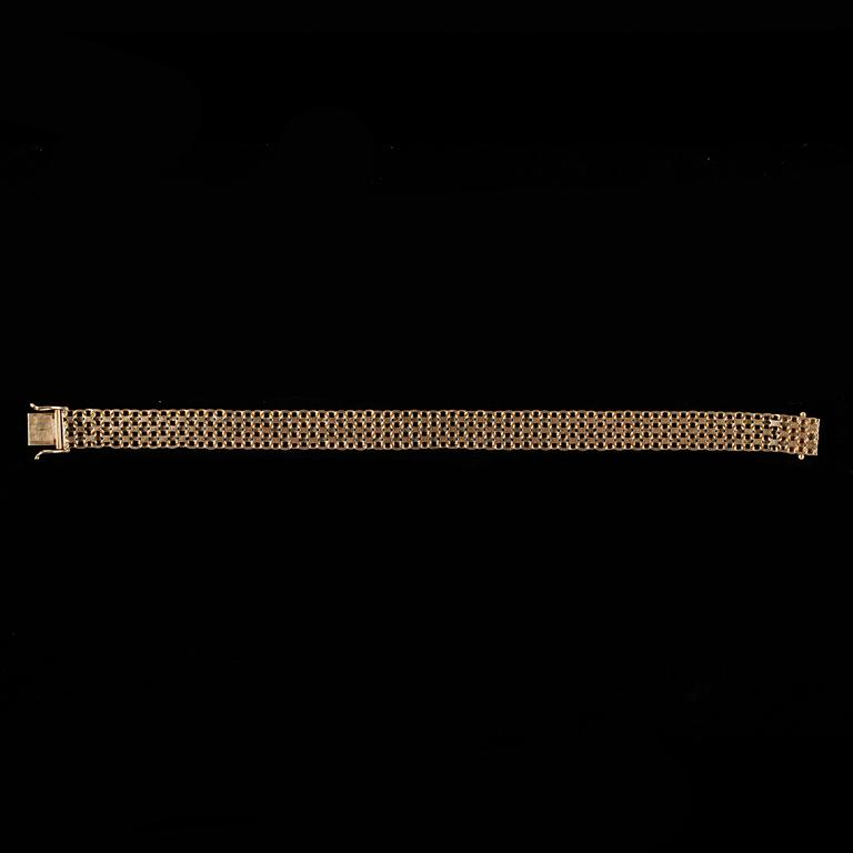 ARMBAND, 18k guld. BHG, Stockholm, 1957. Vikt 14,7g.