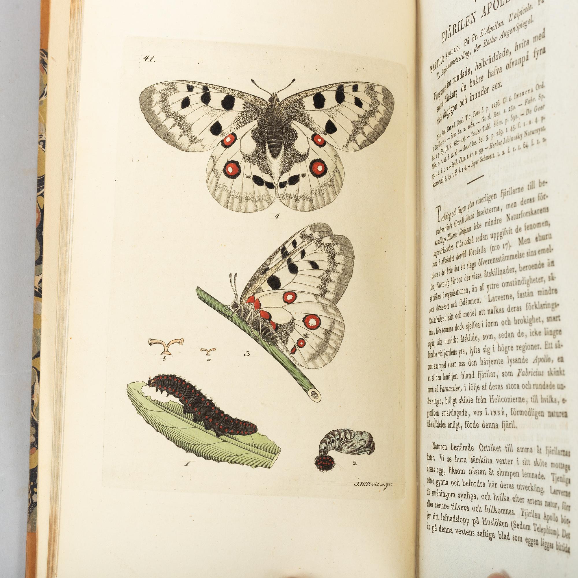 Med 72 handkolorerade zoologiska planscher, (2 vol.).