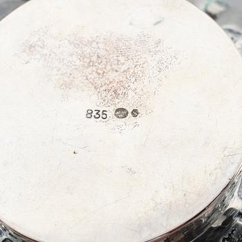 KAFFESERVIS, 3 delar, silver 835, svenska importstämplar. Vikt ca 811 g.