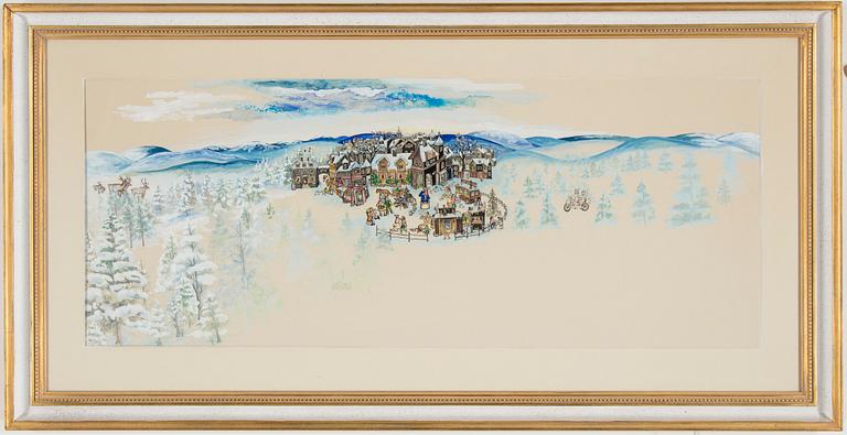 BENGT ELDE, mixed media, signed.