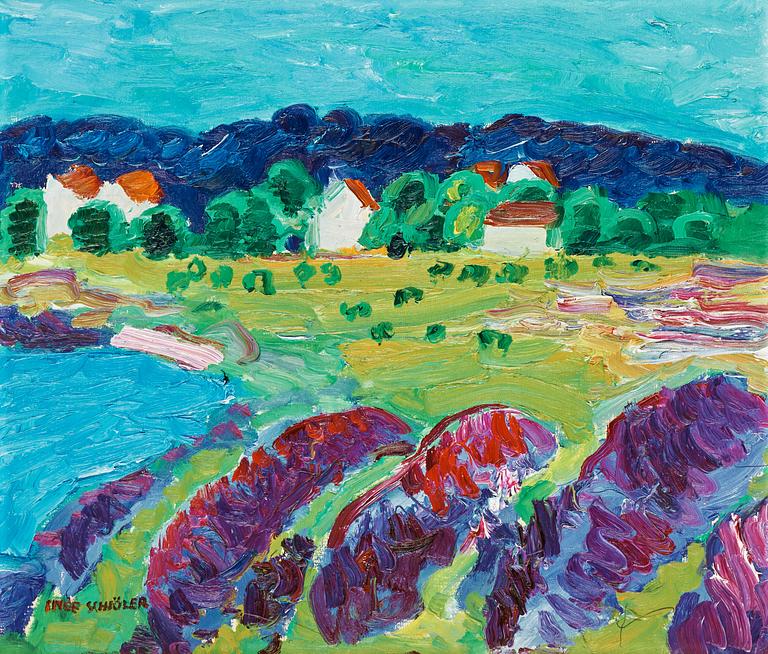 Inge Schiöler, "Skärgårdshus i sommarsol" (Summer House in Sunshine).