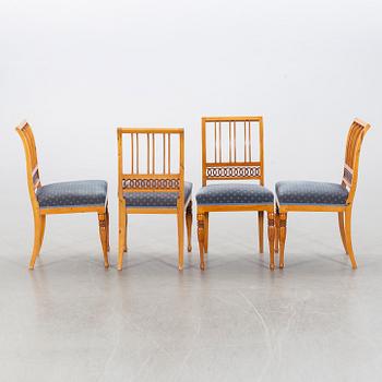 A set of six Swedish early 19th century chairs.