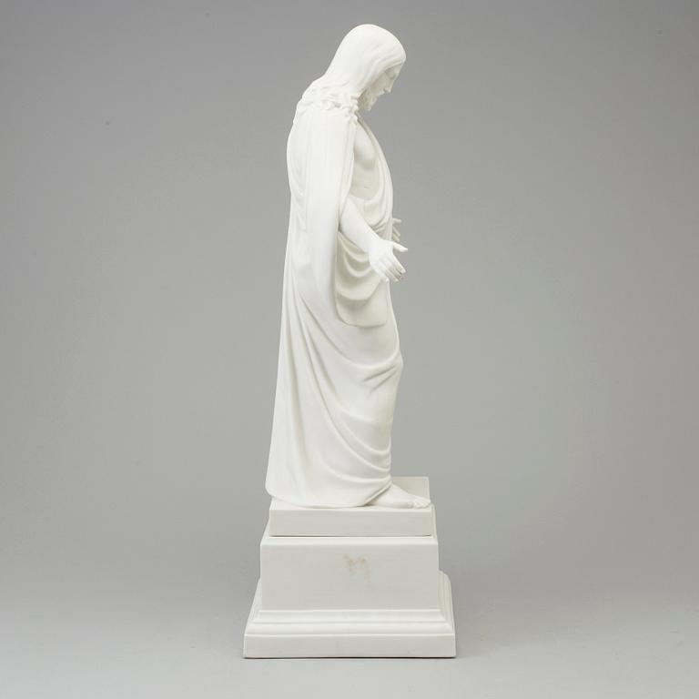 SKULPTUR på SOCKEL, biskviporslin. Gustafsberg, 1925.