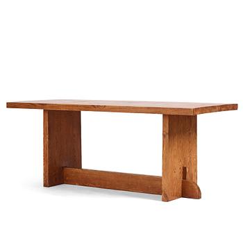 228. Axel Einar Hjorth, a "Lovö" stained pine table, Nordiska Kompaniet 1930s.