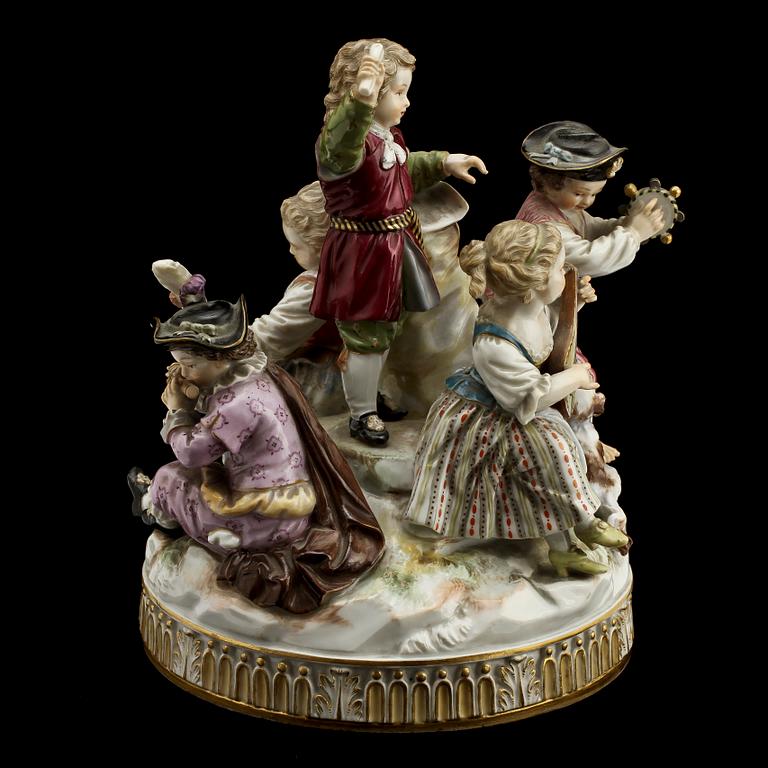 FIGURINGRUPP, porslin, Meissen, 1900-tal.