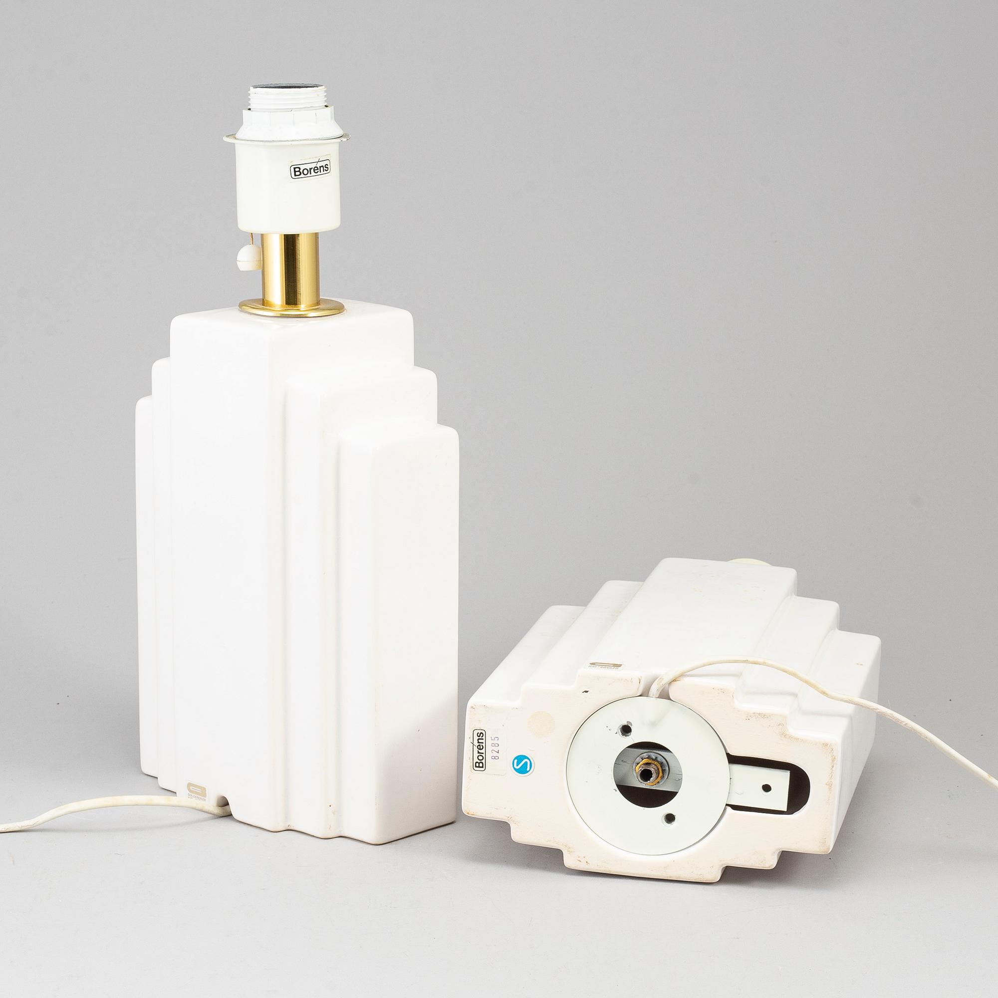A pair of late 20th Cenutry table lights from Boréns.
