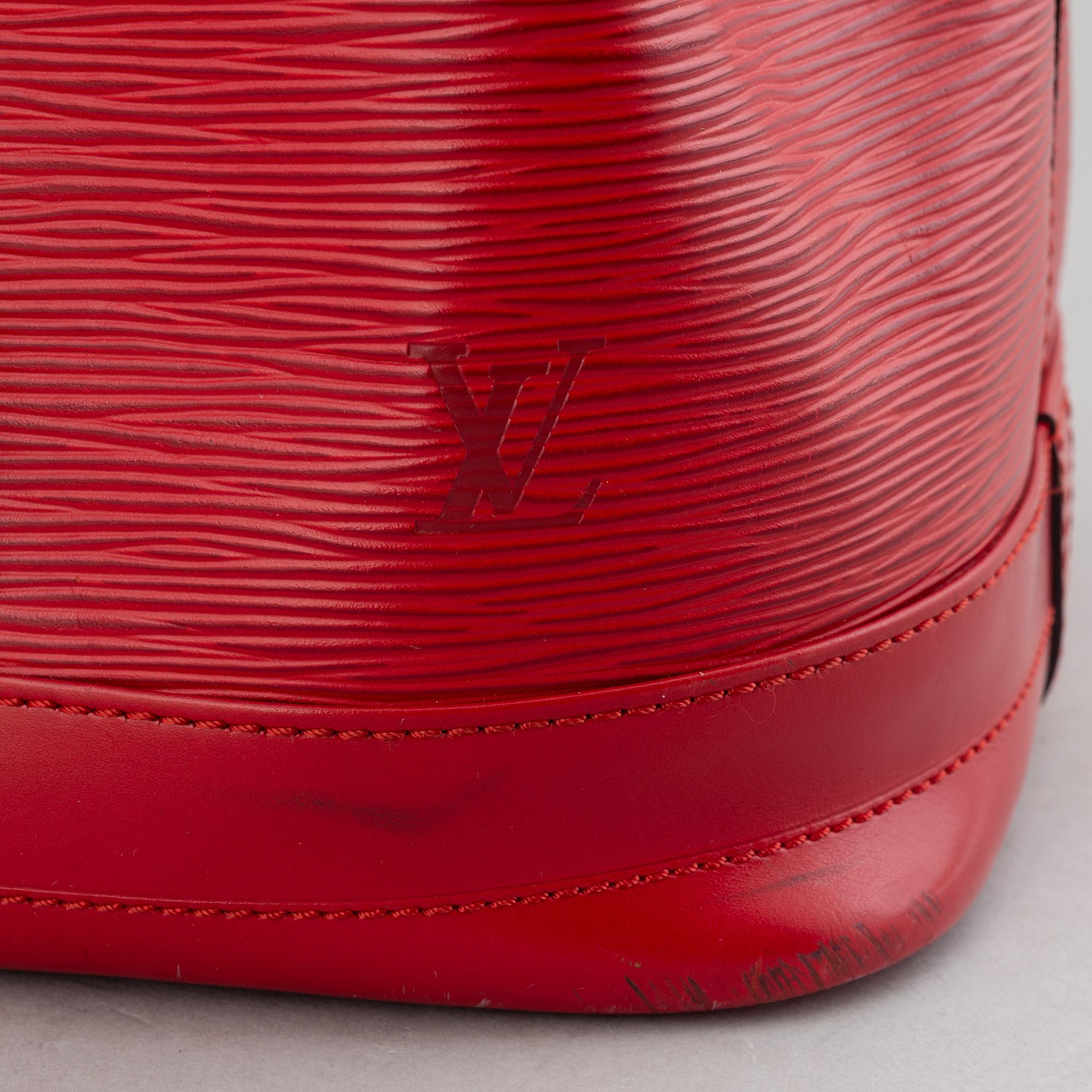 Louis Vuitton, a red Epi 'Noé' handbag, 1995.