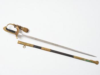 Sabel svensk, m/1915 för sjöofficer, med balja.