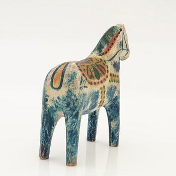 Dalahäst, allmoge. 1930-40-tal. Rytterfamiljen, Bergkarlås.