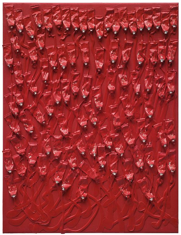 Arman (Armand Pierre Fernandez), "Monochrome accumulation no 5007".