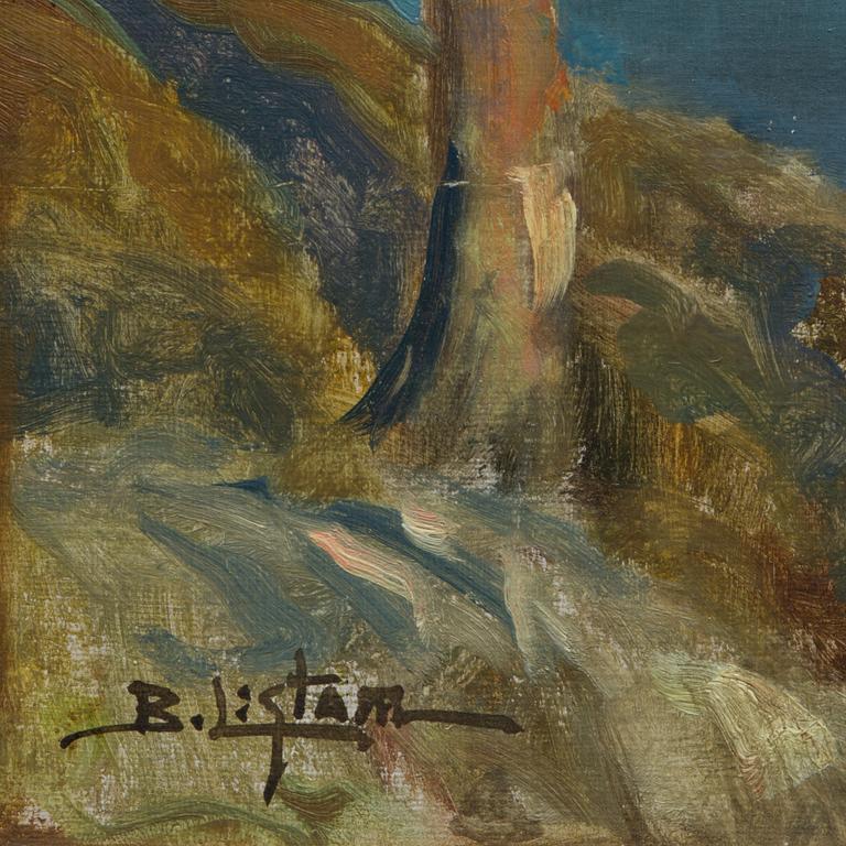 oil on cardboard, signed.