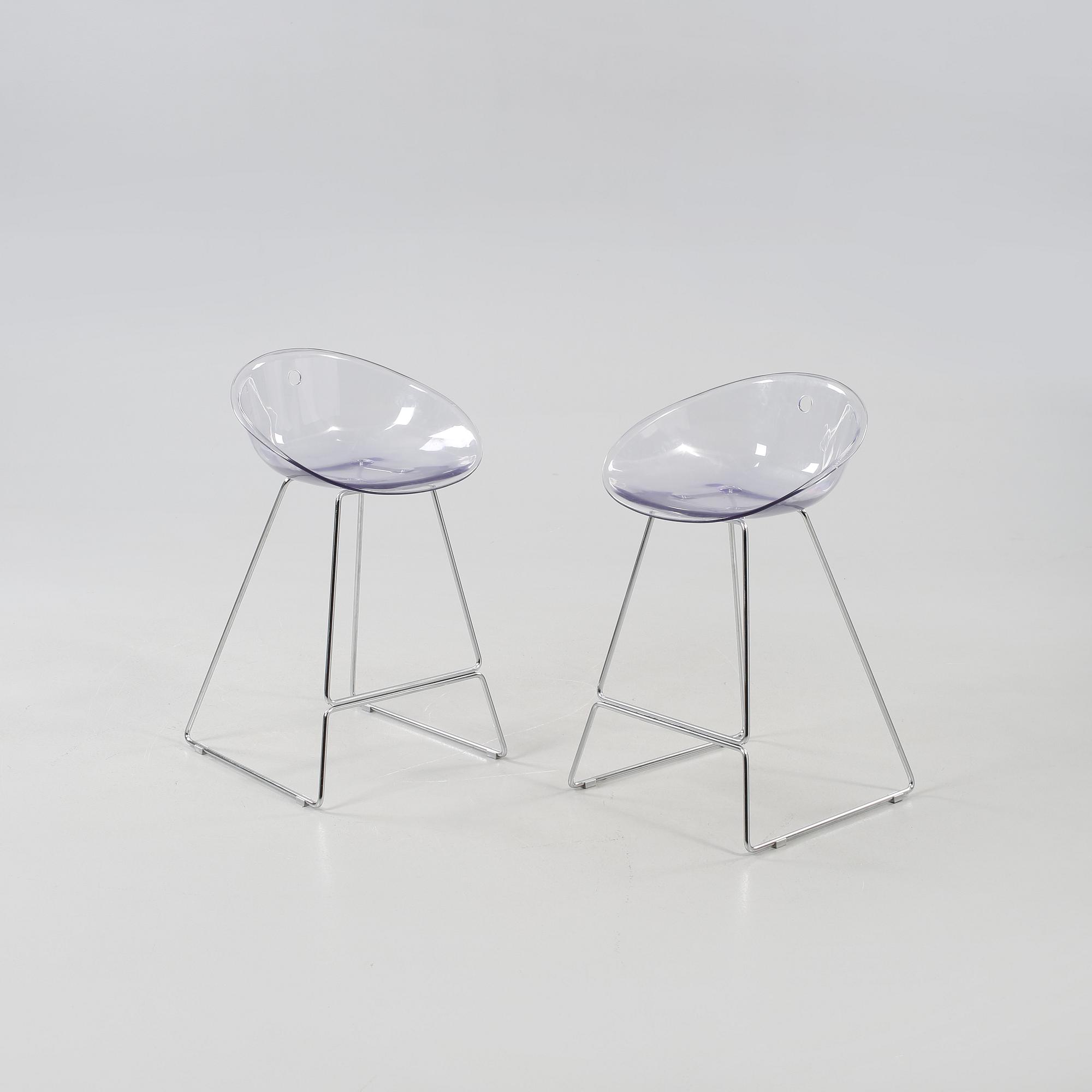 BARSTOLAR, ett par, "Gliss", Pedrali, Italien, omkring 2000.