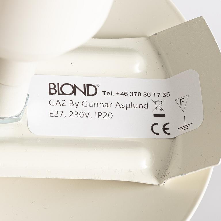 Gunnar Asplund, taklampa, GA2, Blond Belysning, samtida.