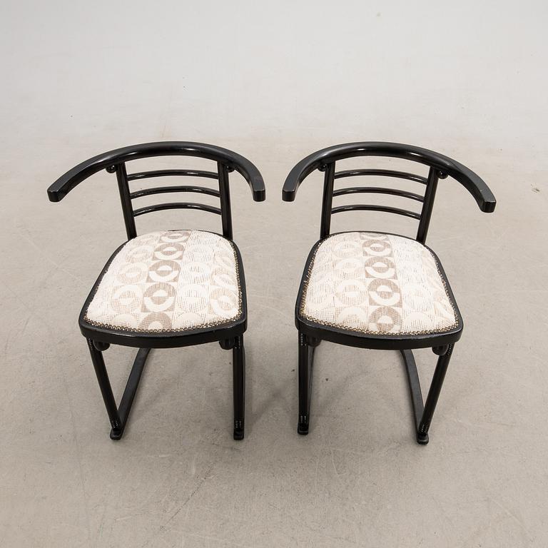 Josef Hoffmann, attributed to, Attributed armchairs, a pair from the first half of the 20th century.