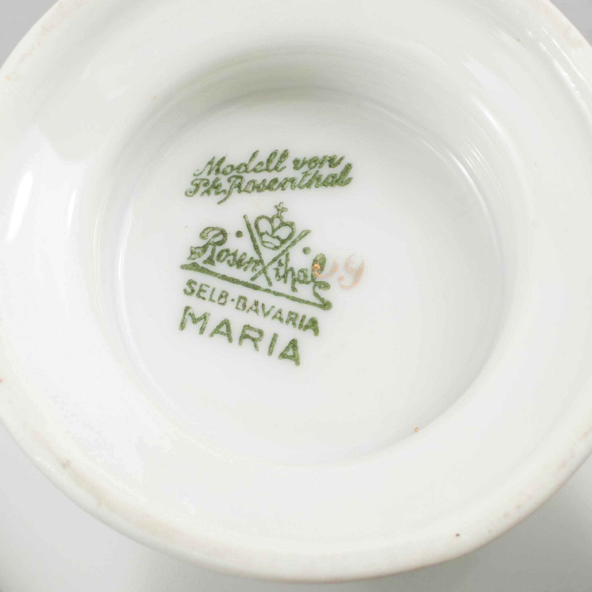 KAFFESERVIS, 15 delar, porslin, "Maria", Rosenthal, 1900-talets andra hälft.