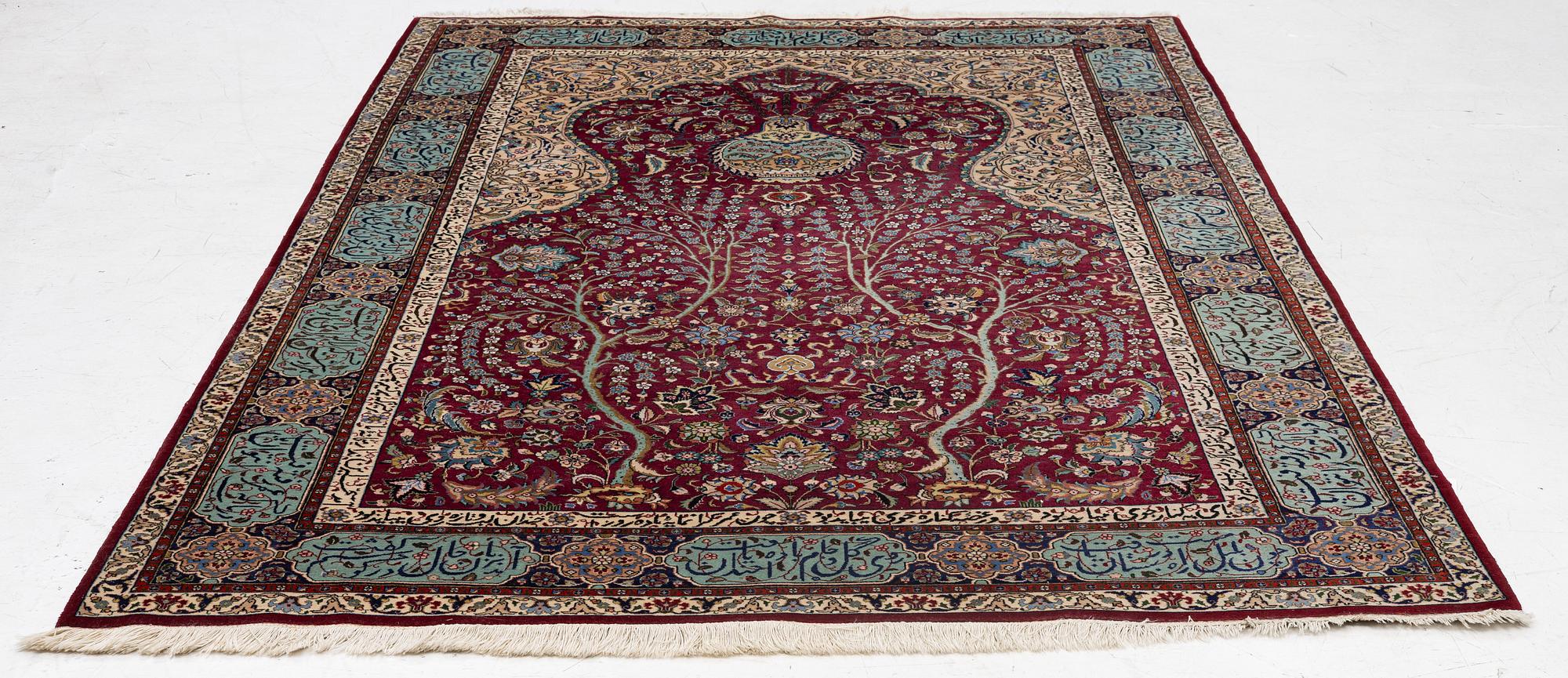 A Tabriz carpet, north-western Iran, figural, c. 270 x 180 cm.