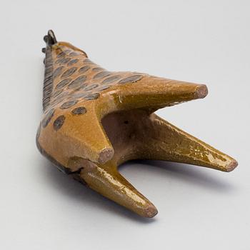 LISA LARSON, a stoneware Giraffe, Gustavsberg, designed 1957.