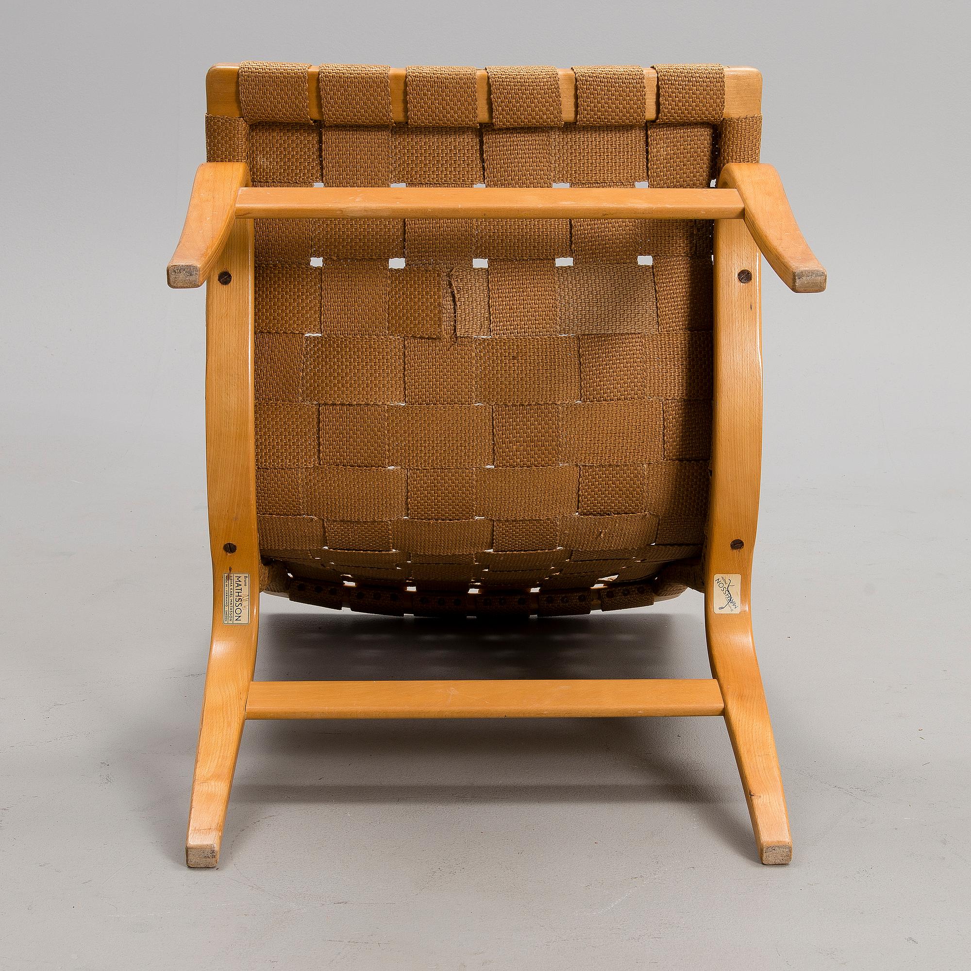 BRUNO MATHSSON, NOJATUOLI "EVA", Karl Mathssonille, Värnamo, Ruotsi 1941.