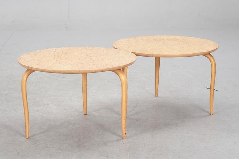 BORD, ett par,  "Annika", design Bruno Mathsson, Firma Karl Mathsson, Värnamo.